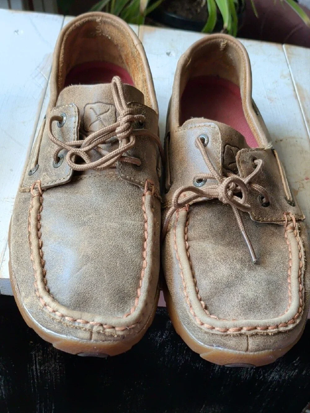 Twisted X Men’s Tan Suede Boat Moccasins